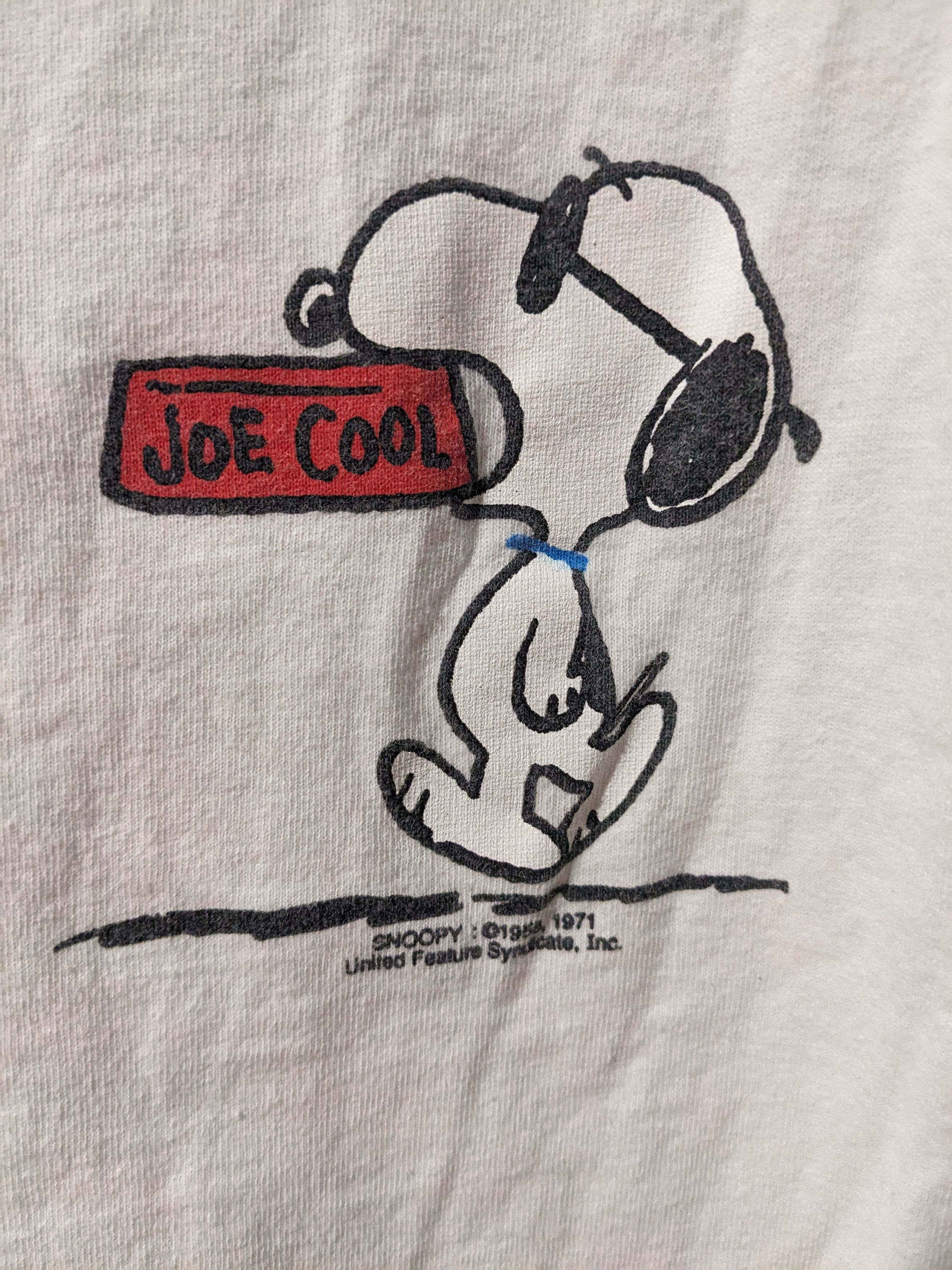 Peanuts × Vintage Vintage 90s Snoopy Joe Cool Peanuts Work Hard Play T-Shirt Size US L / EU 52-54 / 3 - 3 Thumbnail