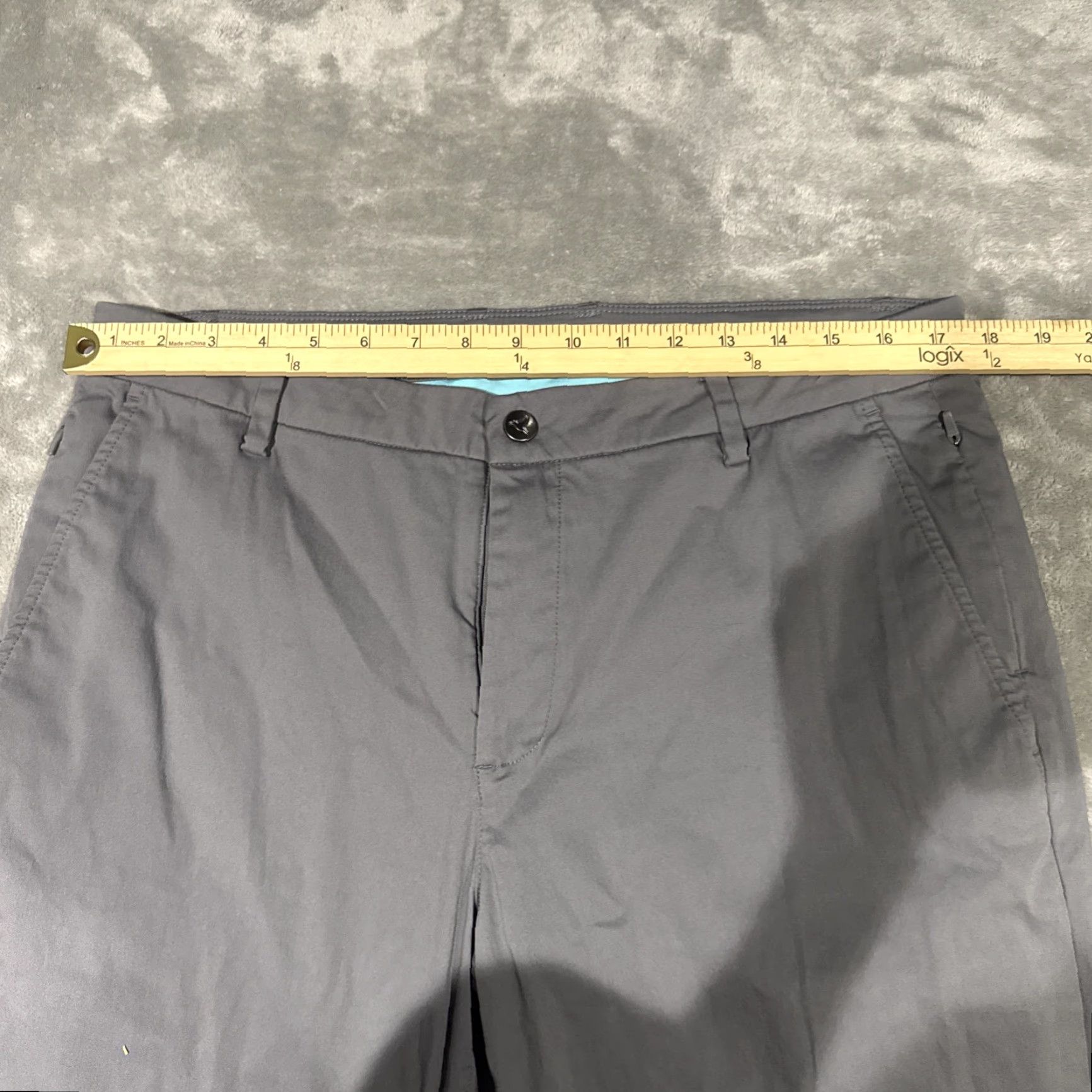 Vintage Bird Dogs Pants Men’s Sz 36x32 Gray Lined Performance Smooth Flat Front Chino Dogs Boom For Your Boomstick Logo Reg Regular Mens Size US 36 / EU 52 - 3 Thumbnail