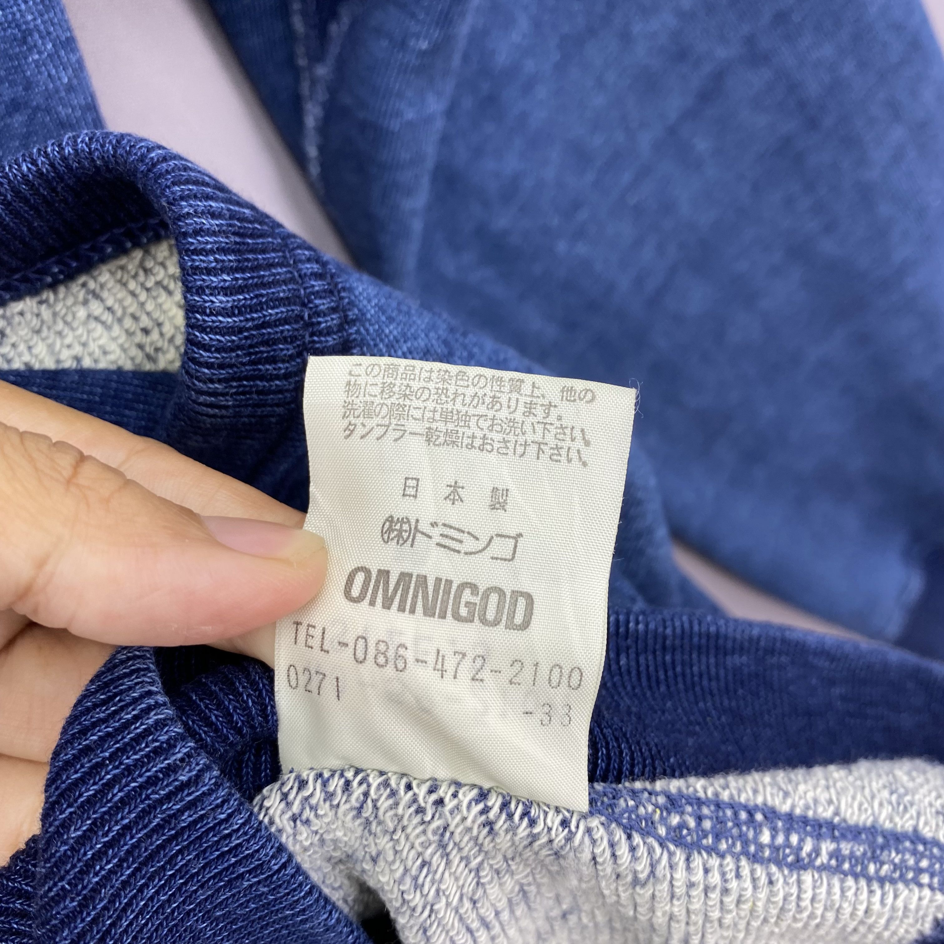 OMNIGOD Vintage Omnigod Sweater Denim Knitted Hoodie Sweatshirt Size US M / EU 48-50 / 2 - 9 Thumbnail