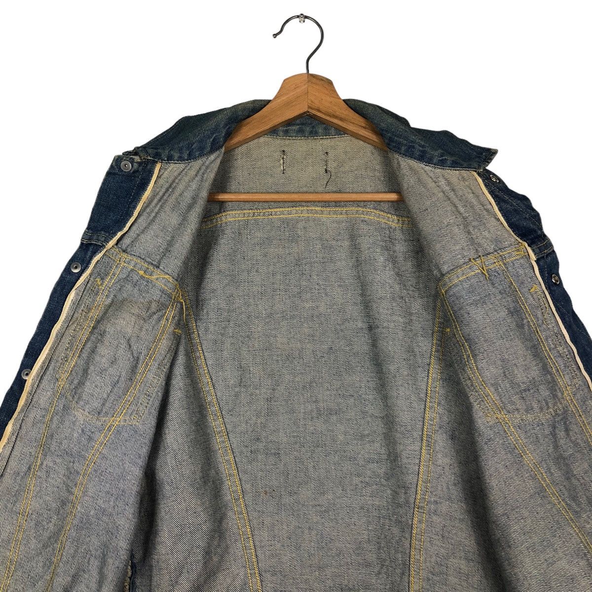 Japanese Brand 🔥Vintage Biker Denim Trucker Jacket Made Well Union Made Size US M / EU 48-50 / 2 - 14 Thumbnail