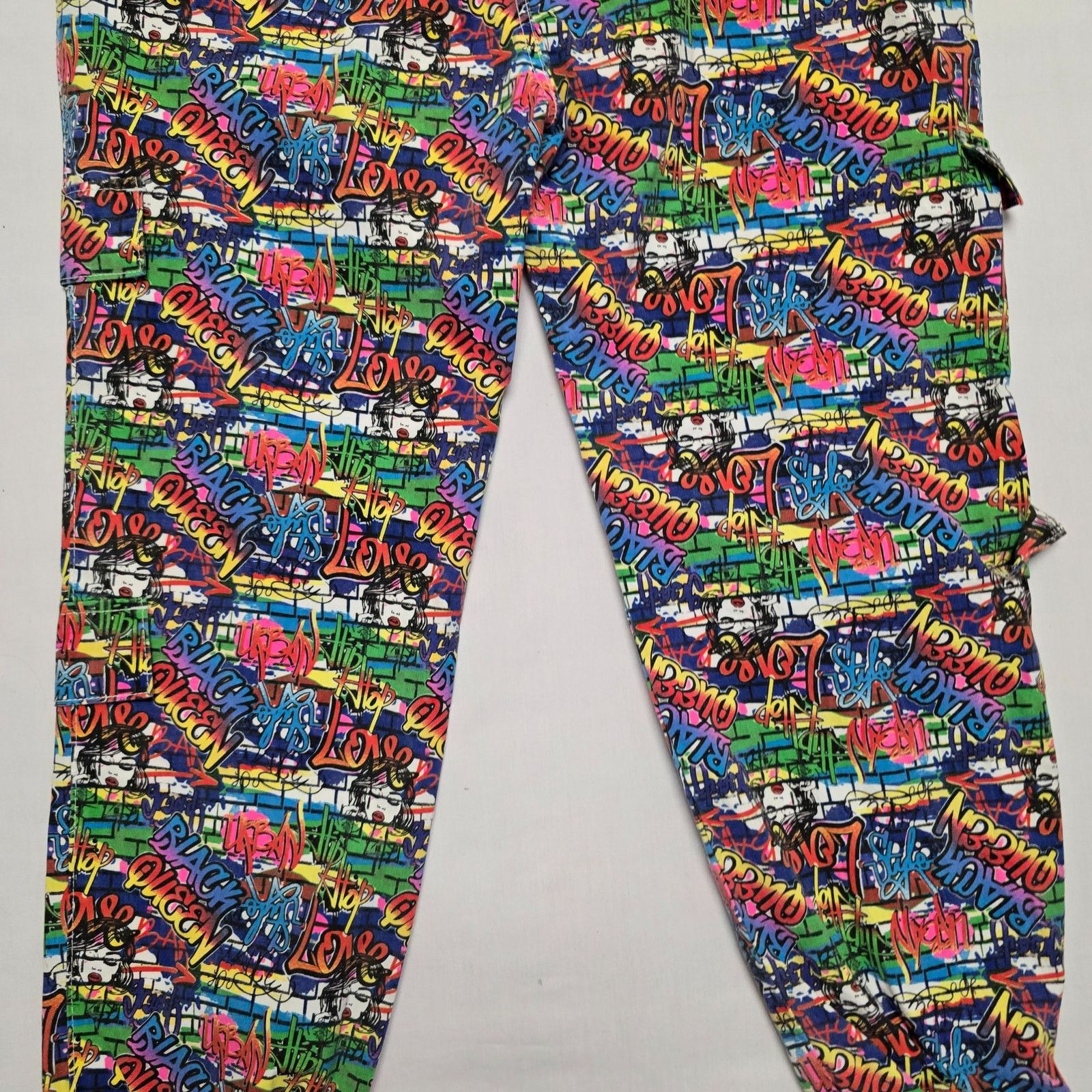 Loveless LoveLove Graffiti Print Jogger Pants 3X Colorful Streetwear Size 38" / US 16 / IT 52 - 12 Thumbnail
