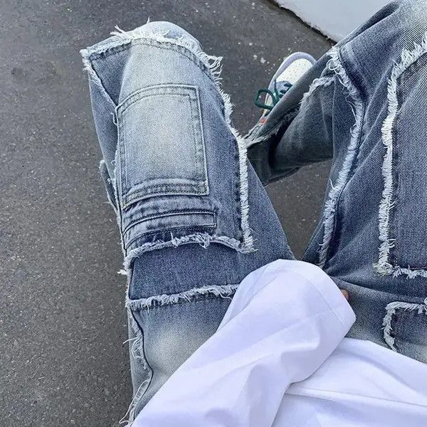 VIBE Pants wide legs retro stitched edges punk american style Size US 30 / EU 46 - 5 Thumbnail