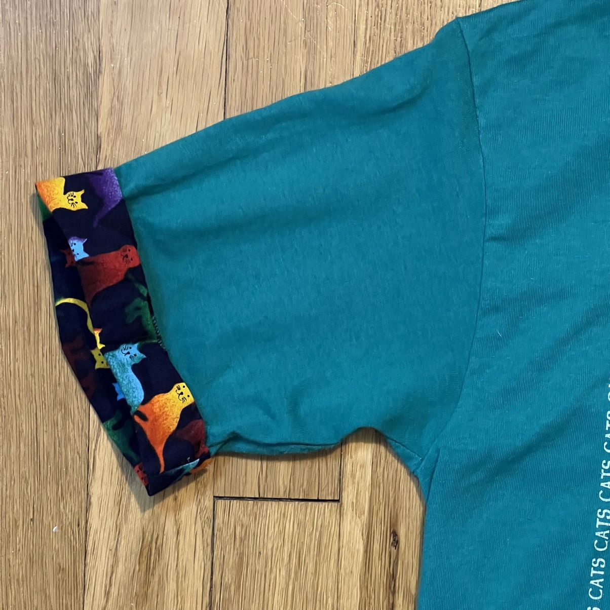 Jerzees Vintage Jerzees Cats Teal T Shirt Small Size US S / EU 44-46 / 1 - 2 Thumbnail