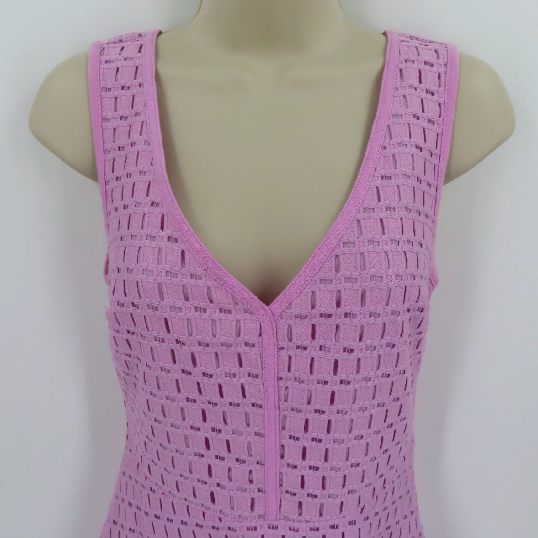 Vintage Cupcakes and Cashmere Womens 2 Purple Eyelet Lace Sleeveless A-Line Dress Summer Dress Size XS / US 0-2 / IT 36-38 - 2 Thumbnail
