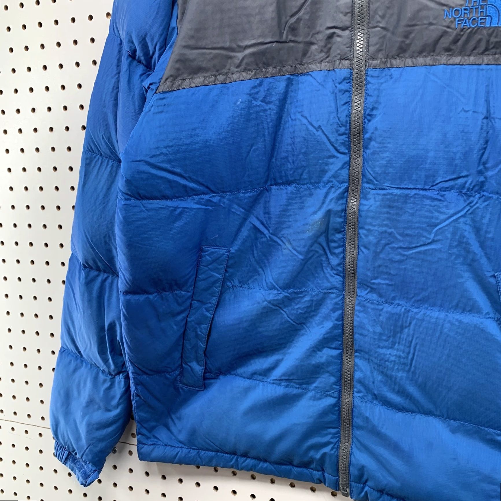 The North Face The North Face 700 Down Puffer Jacket Mens Small Blue Gray Winter - Regular Fit, Down Insulation, Nylon Shell, Zip, Logo, Outdoor, Men Size US S / EU 44-46 / 1 - 3 Thumbnail