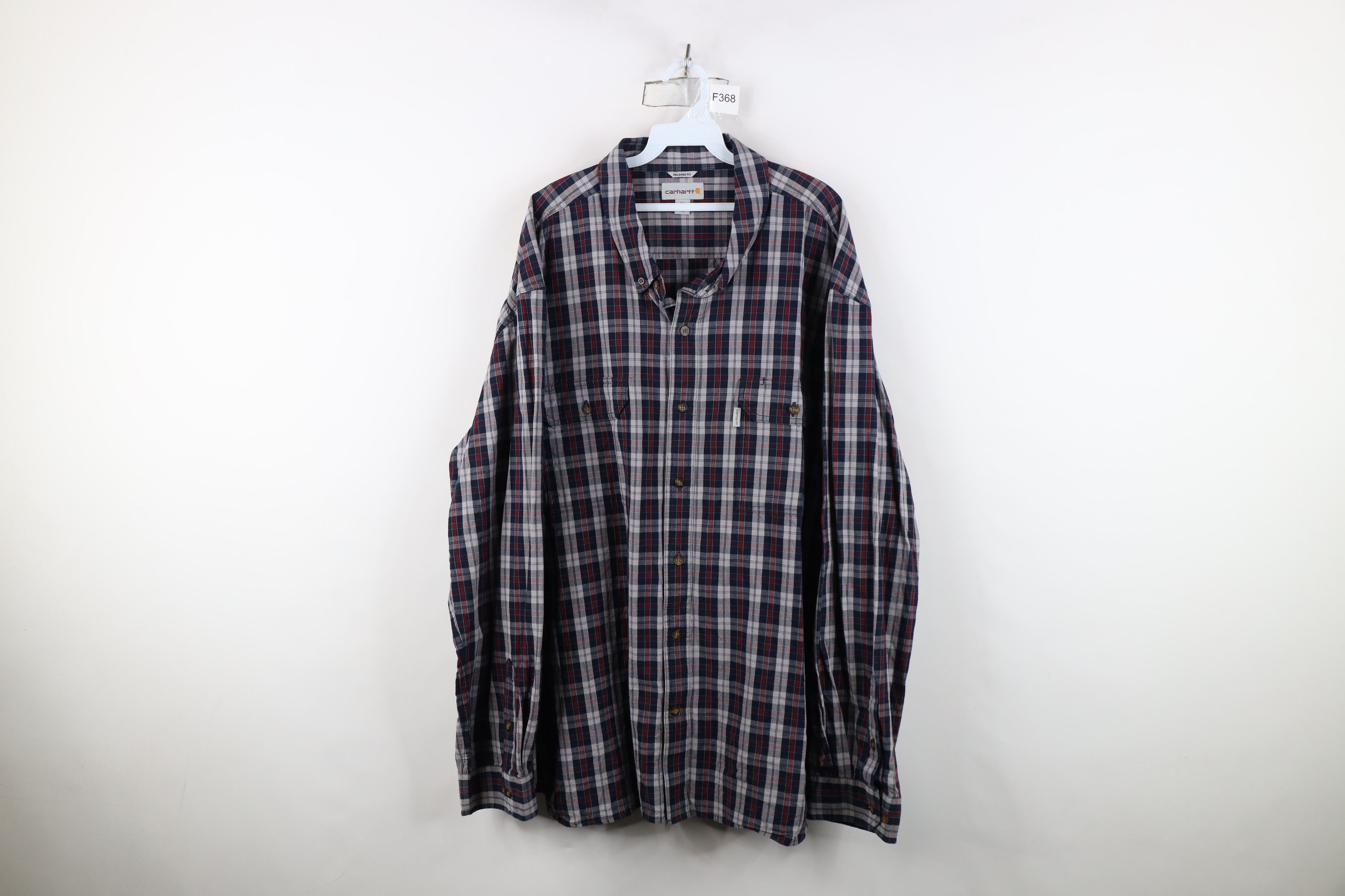 Carhartt Vintage Carhartt Fit Collared Button Down Shirt Plaid Size US XXL / EU 58 / 5 - 1 Thumbnail
