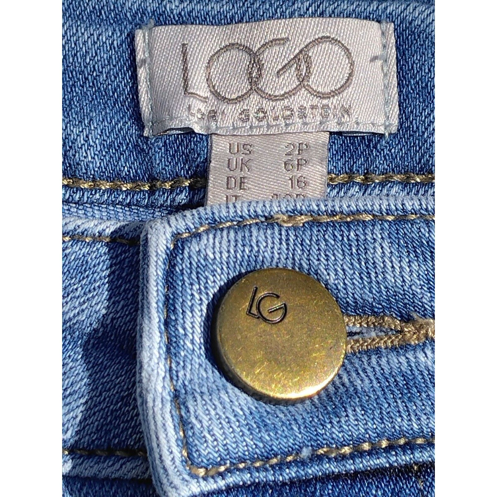 The Unbranded Brand Logo By Lori Goldstein Ladies Jeans 2P Light Stone Washed Size 25" / US 0 / IT 36 - 4 Thumbnail