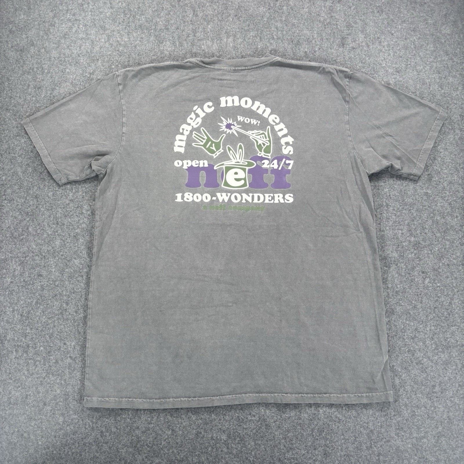 NEFF Neff Magic Moments Graphic T-Shirt Mens XXL Gray Wash Size US XXL / EU 58 / 5 - 2 Thumbnail