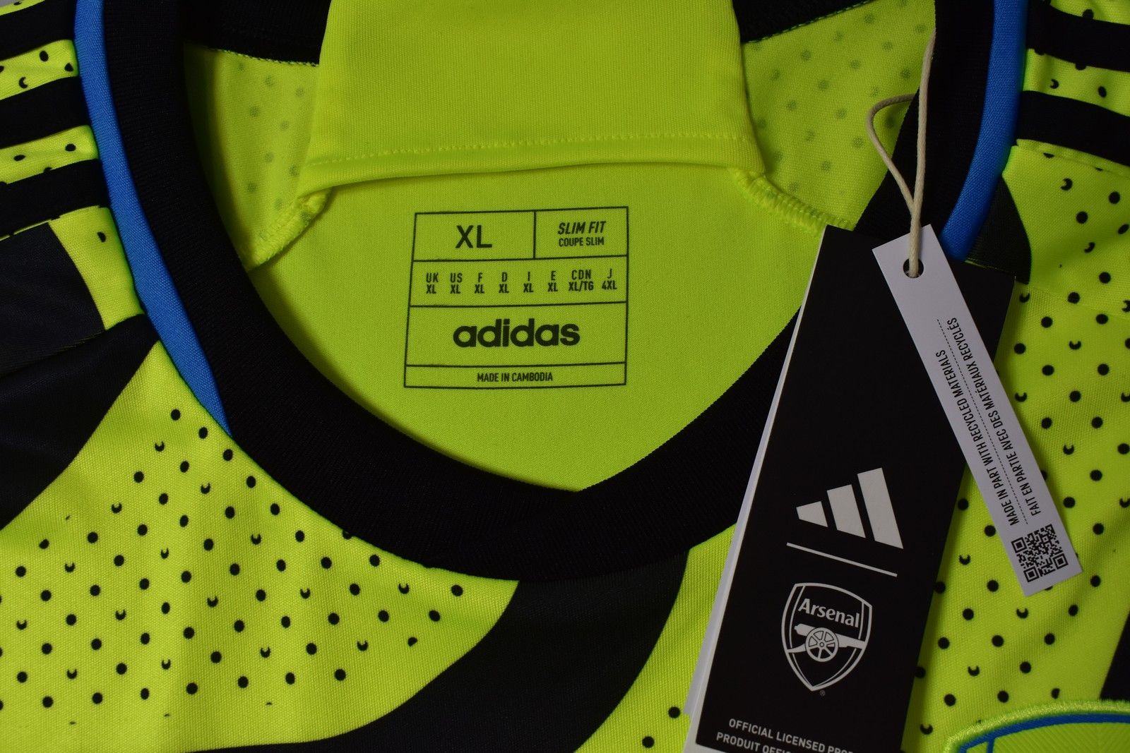 Adidas 2023-24 adidas ARSENAL FC GUNNERS Away Shirt (SIZE XL) Size US XL / EU 56 / 4 - 8 Thumbnail