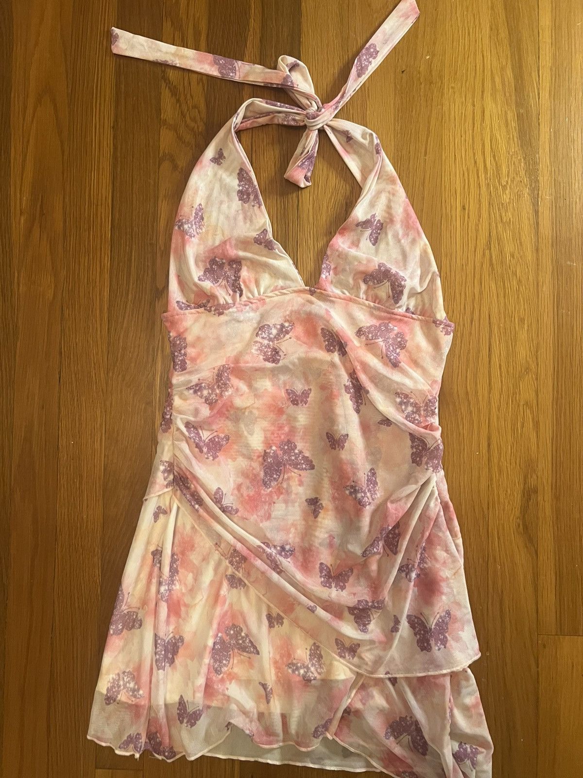 Other Y2k Pink & Purple Butterfly Mini Dress Size M / US 6-8 / IT 42-44 - 5 Thumbnail