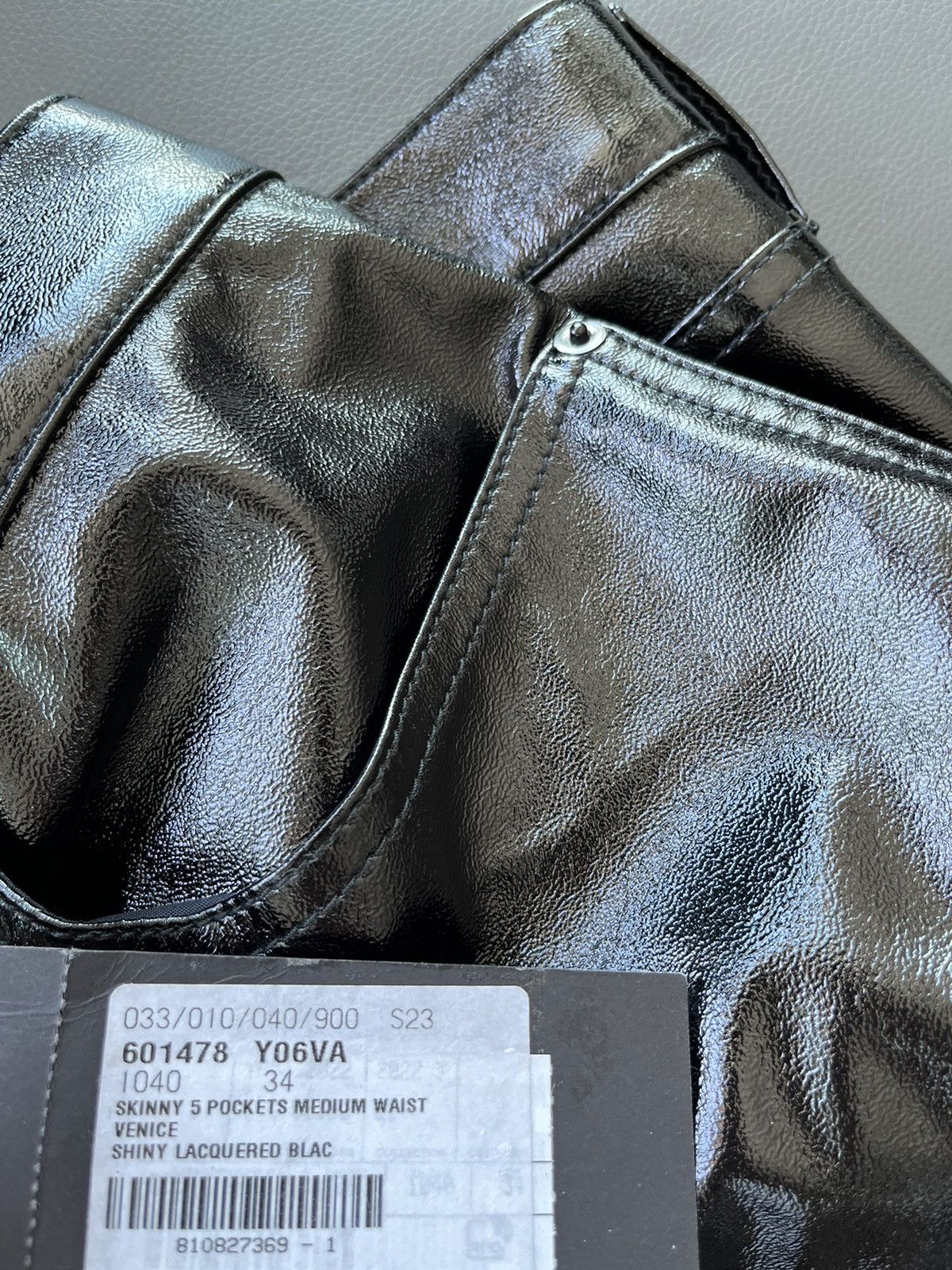 Saint Laurent Paris × Yves Saint Laurent Brand New Runway Saint Laurent Leather Wax Shiny Pant Size US 34 / EU 50 - 9 Thumbnail