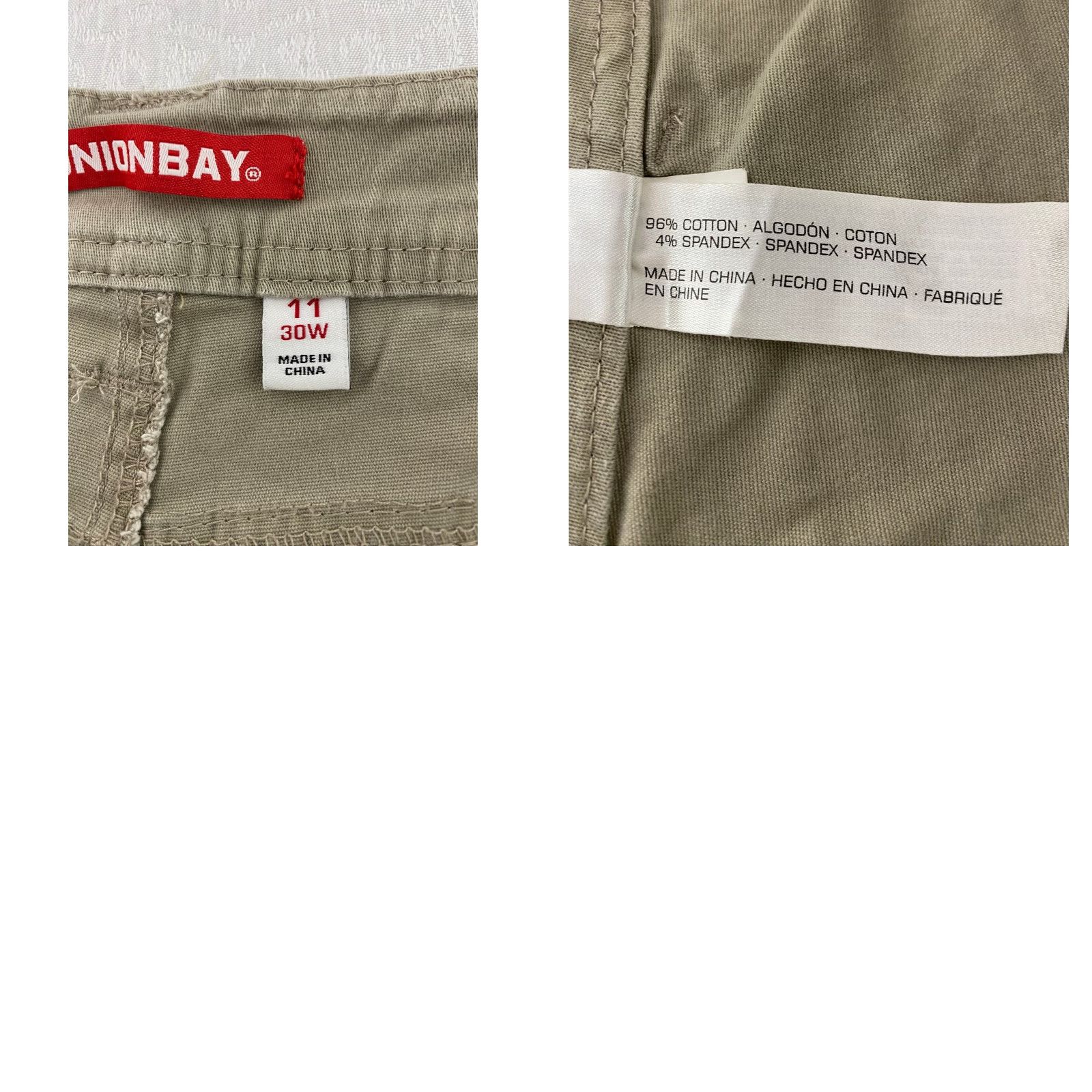 Vintage Unionbay Khaki Cargo Shorts Womens 30 W Tan Cotton Spandex Utility Hiking Size 30" / US 8 / IT 44 - 8 Thumbnail