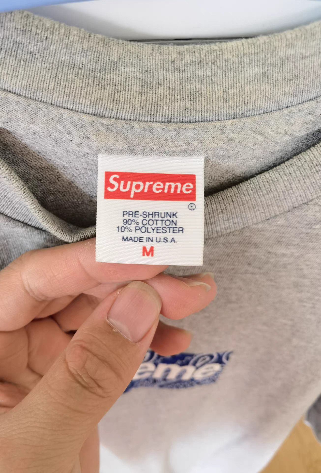 Supreme Supreme Grey Short Sleeve T-Shirt K17 Size US M / EU 48-50 / 2 - 3 Thumbnail
