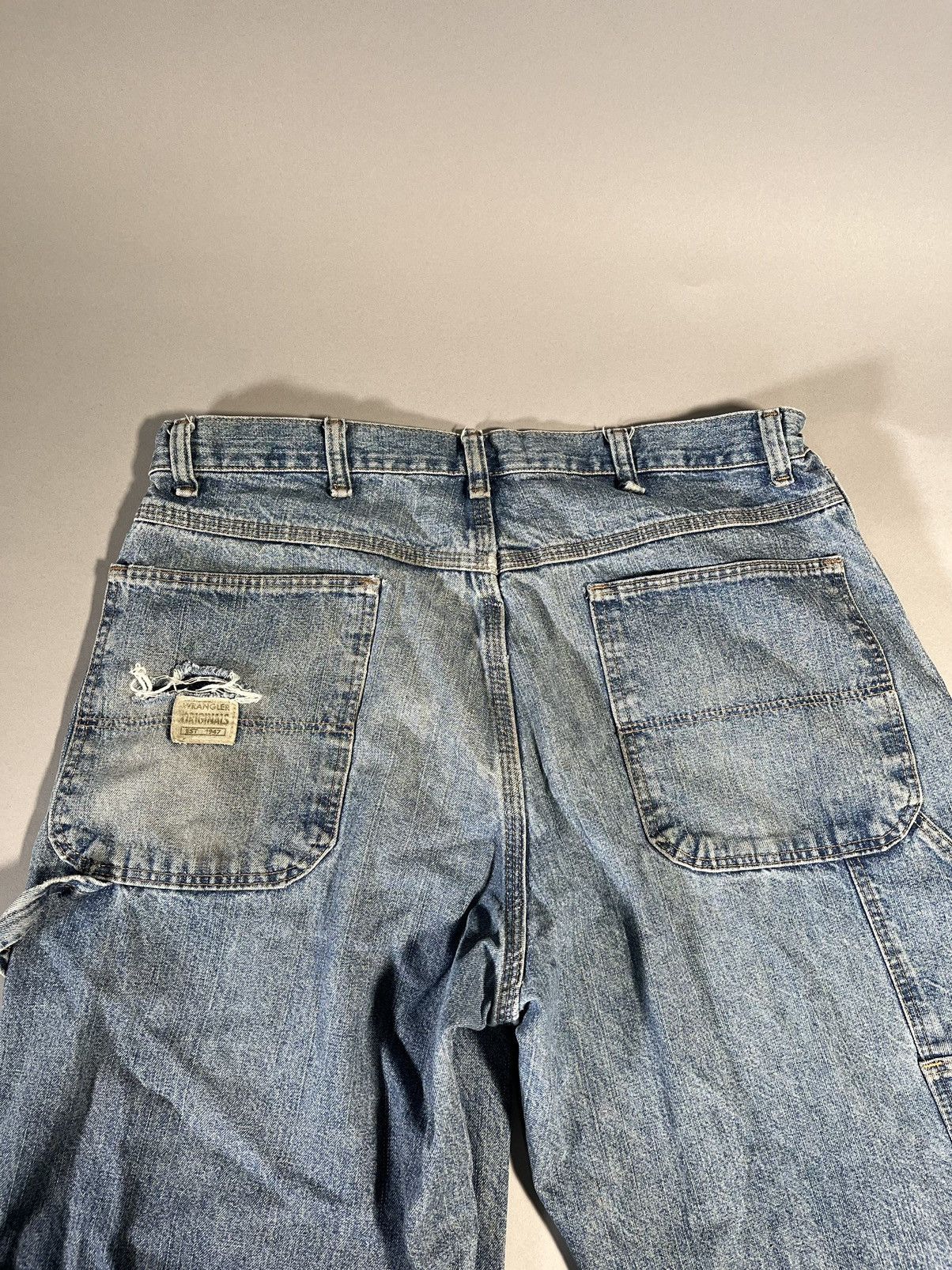 Wrangler Y2K Wrangler Baggy Skater Distressed Carpenter Jeans Size US 32 / EU 48 - 5 Thumbnail