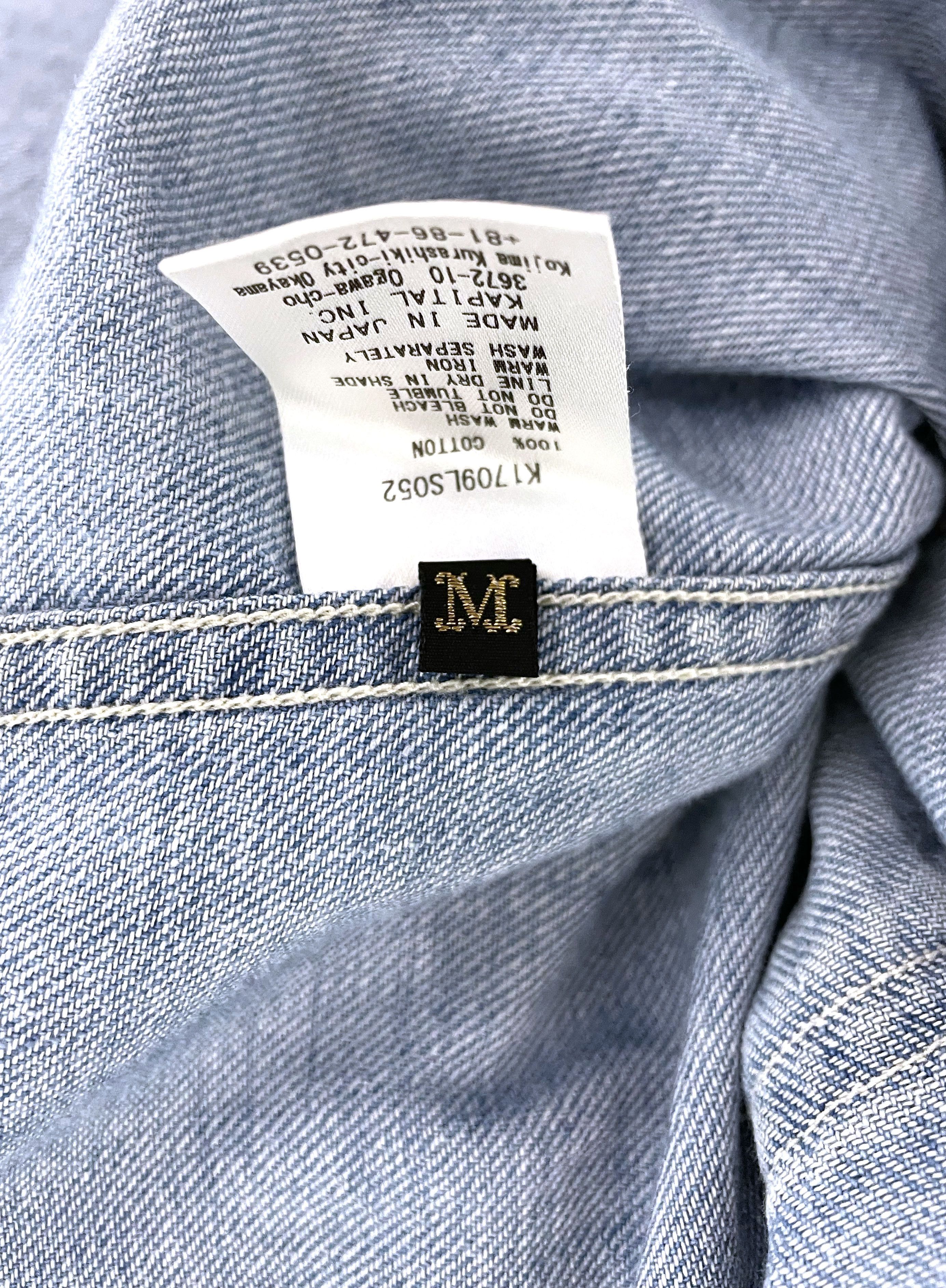 Kapital Cargo Denim Shirt Size US XXL / EU 58 / 5 - 8 Thumbnail