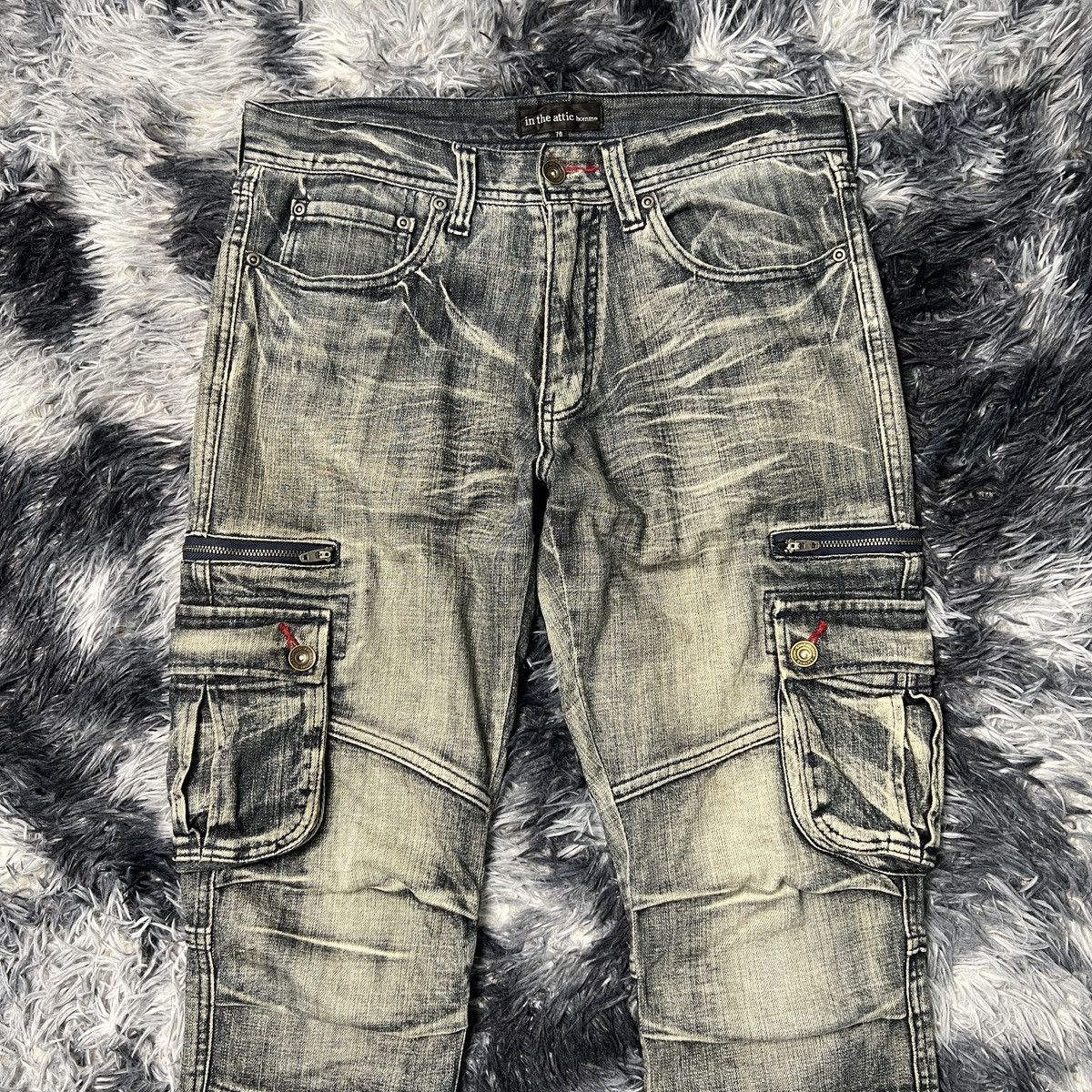 In The Attic In The Attic Homme Japanese Brand Denim Cargo Pants Size US 31 - 3 Thumbnail