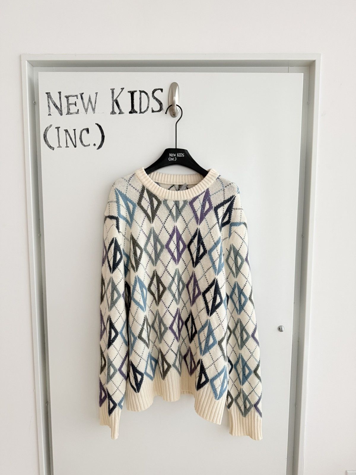 Dior Dior 20AW Argyle CD knit sweater Size US XL / EU 56 / 4 - 1 Thumbnail