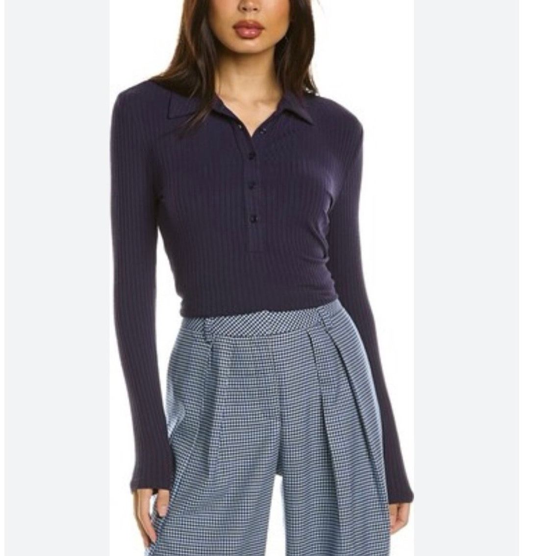 Trina Turk Women’s Trina Turk Nishi collared l/s top, S Size S / US 4 / IT 40 - 1 Thumbnail