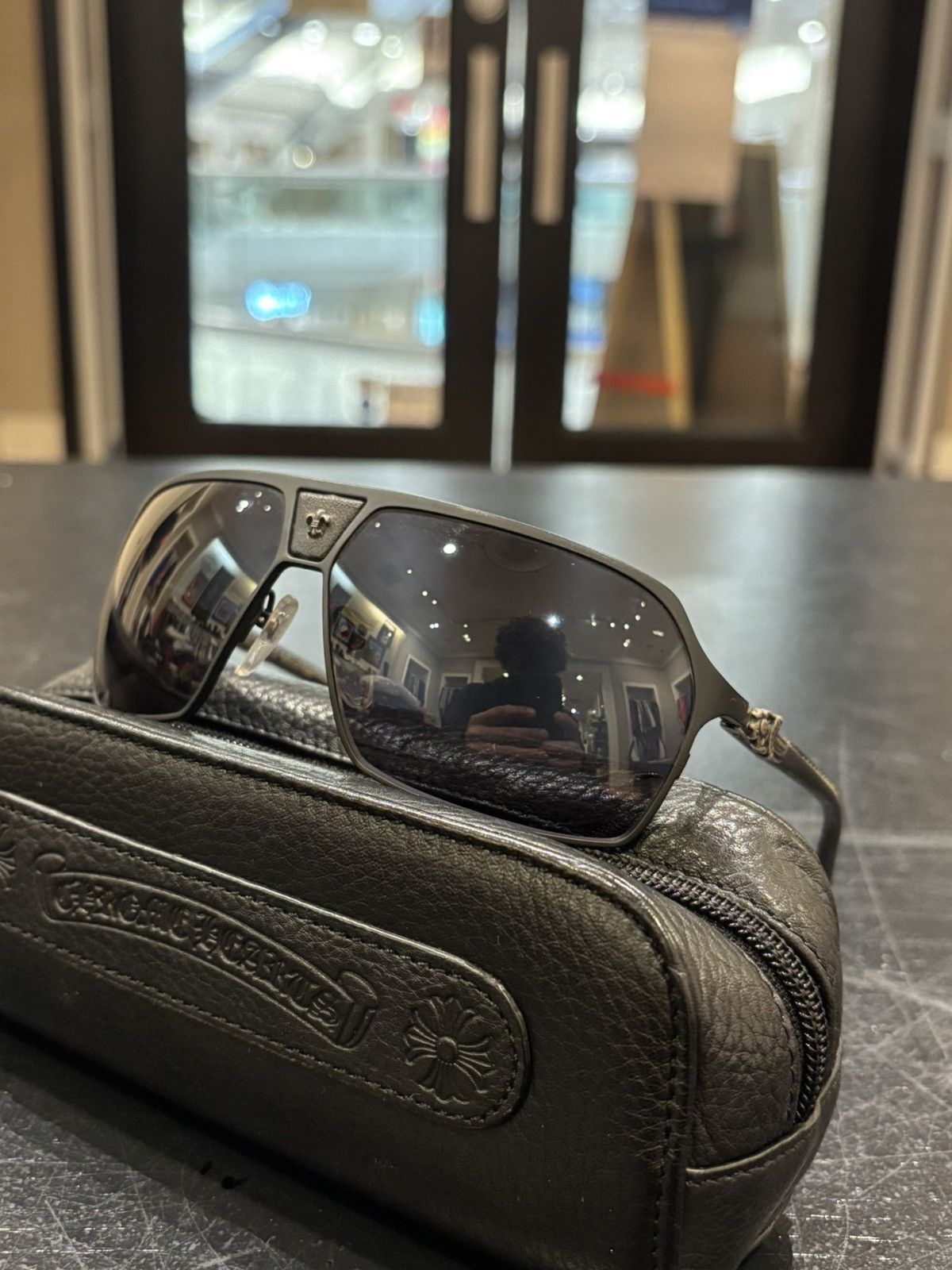 Chrome Hearts Chrome Hearts Double D II Shield Sunglasses Black