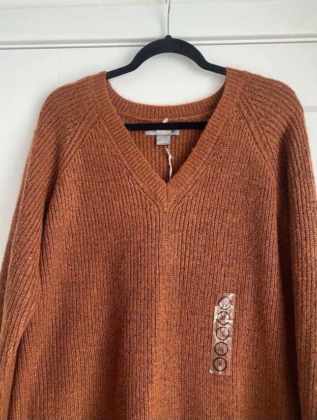 Other Natural Reflections Burnt Orange Pullover Knit Sweater NEW Size XL / US 12-14 / IT 48-50 - 6 Thumbnail