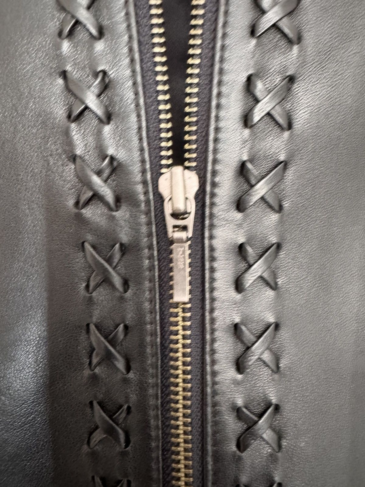 Other Caché Black Leather Fringe Jacket US 4 Western Boho Zip Size S / US 4 / IT 40 - 6 Thumbnail
