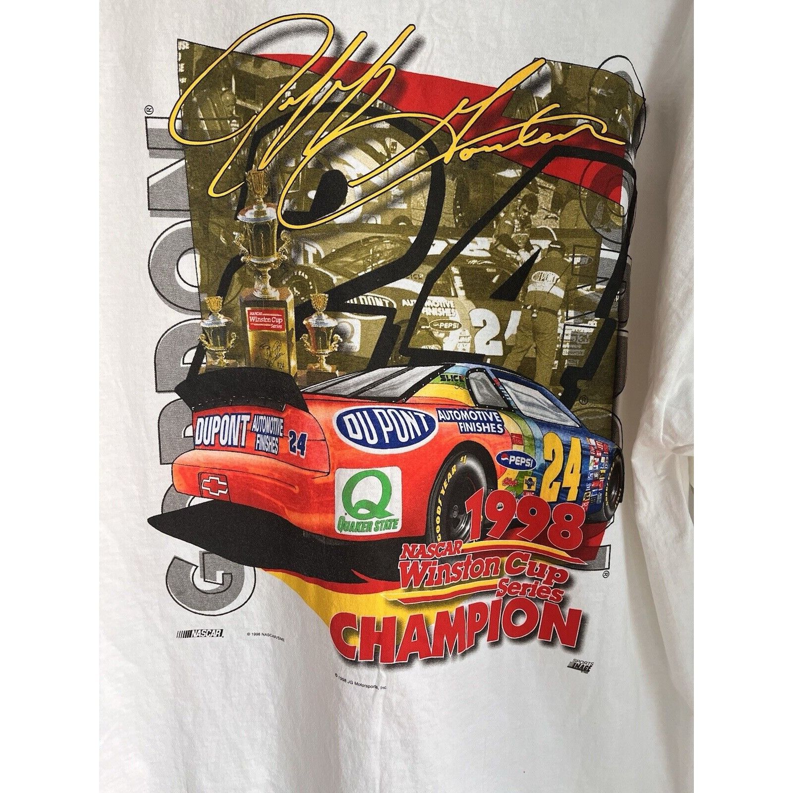 NASCAR VINTAGE NASCAR RACING JEFF GORDON #24 WINSTON CUP T SHIRT XL Size US XL / EU 56 / 4 - 4 Thumbnail
