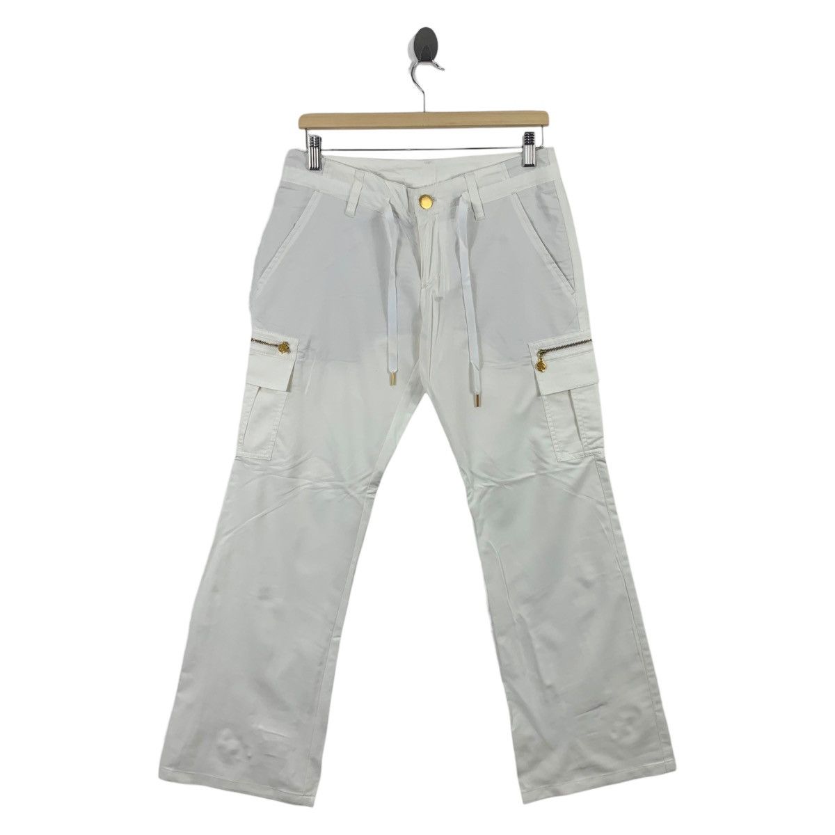 Vintage DANCE WITH DRAGON WHite colour cargo pants Size 30" / US 8 / IT 44 - 1 Thumbnail