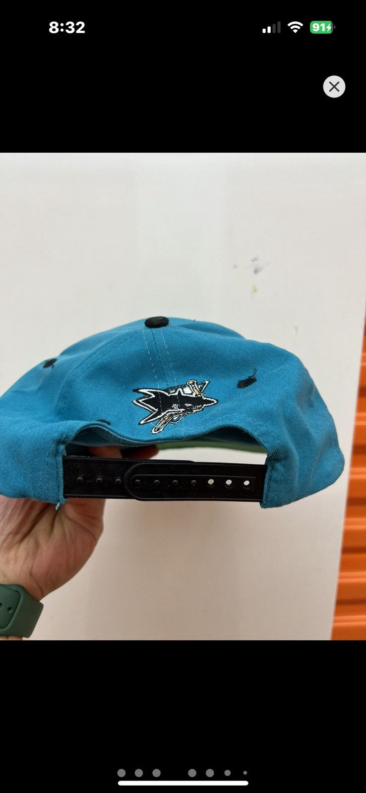 NHL ***FINAL DROP***RARE 90s SAN JOSE SHARKS SCRIPT SNAPBACK O/S Size ONE SIZE - 4 Thumbnail