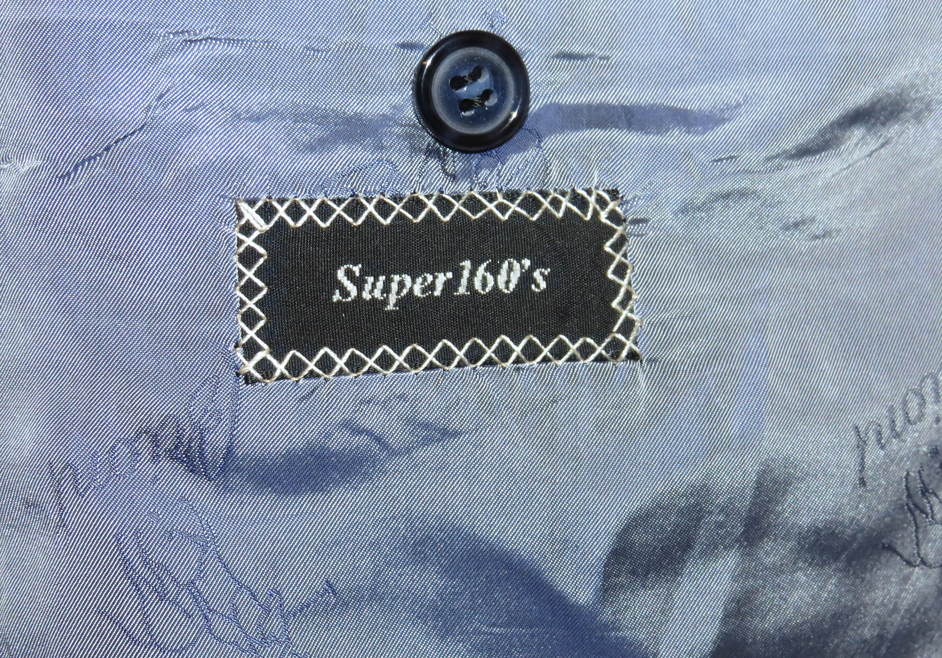 Brioni Super 160 Nomentano Custom Navy Stripe Two Button Suit 42L Size 42L - 19 Thumbnail