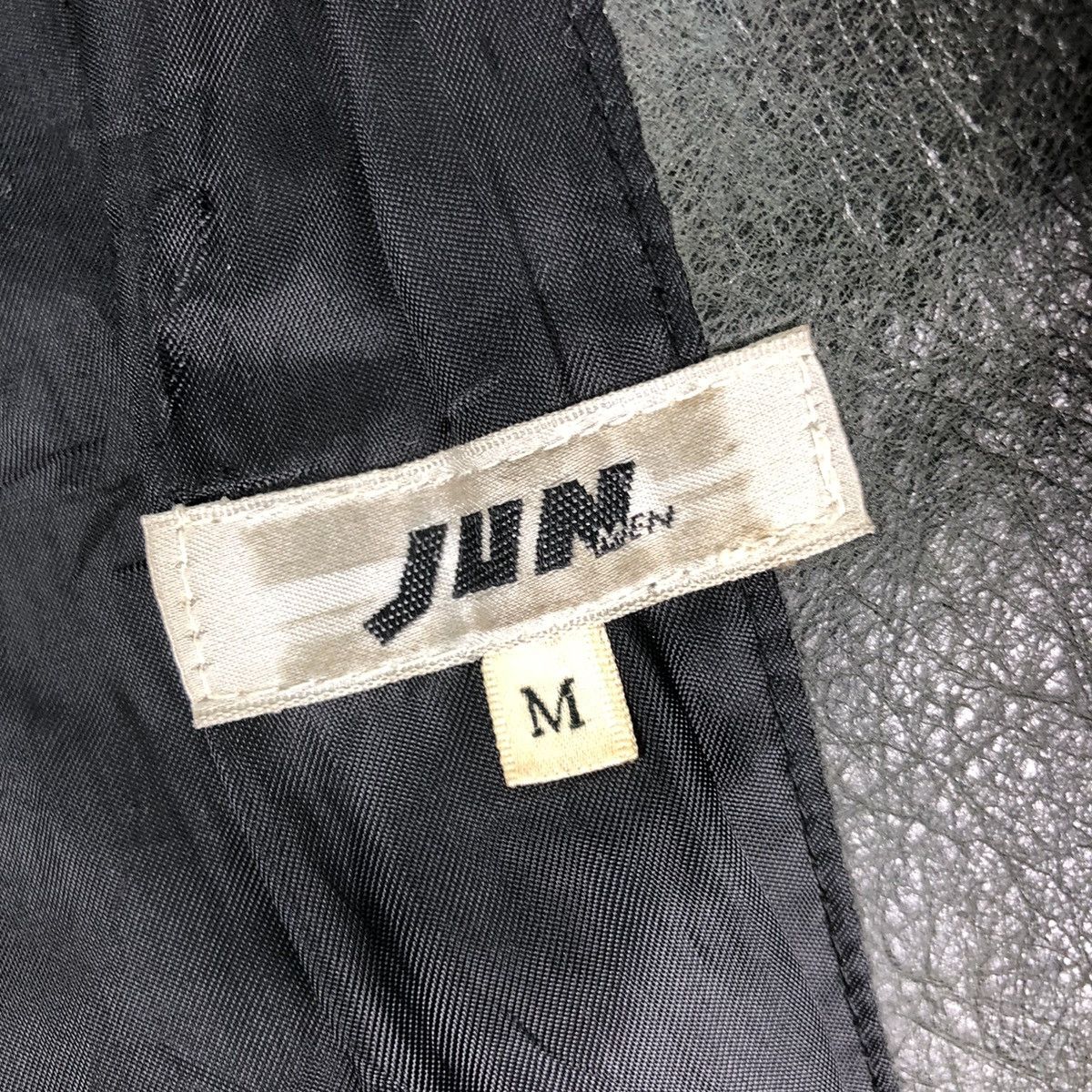Japanese Brand Vintage 90's Leather Zipper Jacket by Jun Men Size US S / EU 44-46 / 1 - 15 Thumbnail