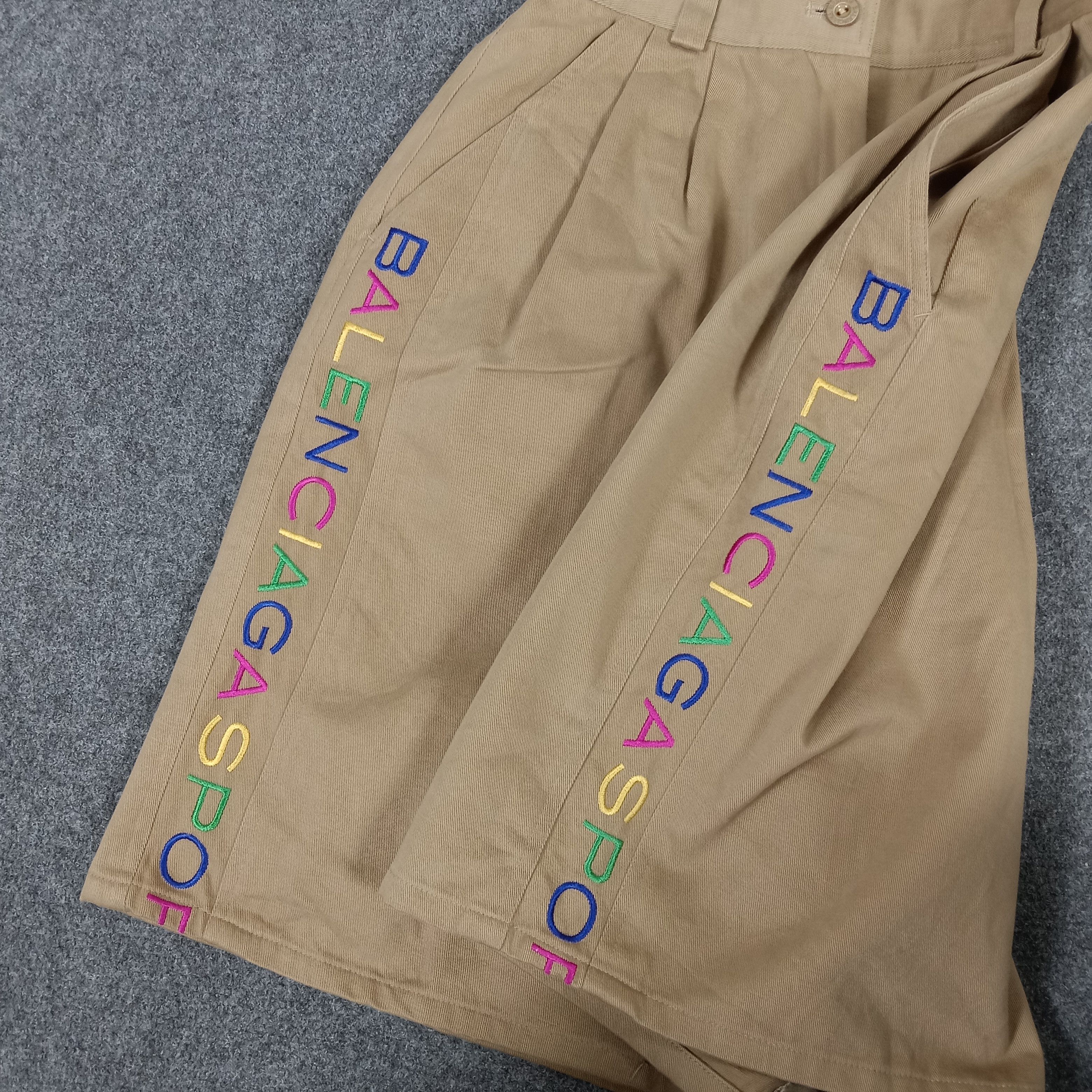 Balenciaga × Vintage Balenciaga Sports Italian Brand Baggy Shorts Pants Size 22" - 5 Thumbnail