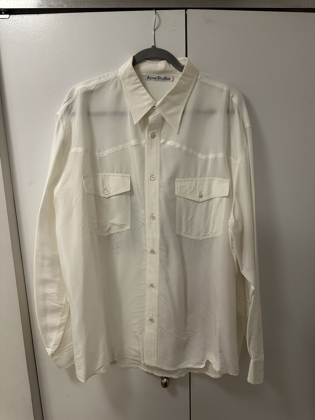 Acne Studios Sandrok Fluid Viscose Western Shirt, size 52 Size US XL / EU 56 / 4 - 1 Thumbnail