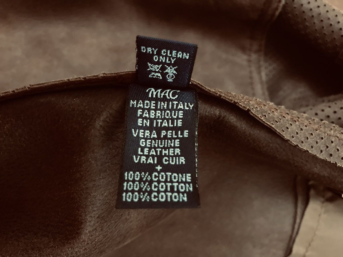 Malo Malo 🇮🇹 Mocha French Calfskin Pinhole Front Bomber 48 NWT Size US M / EU 48-50 / 2 - 11 Thumbnail