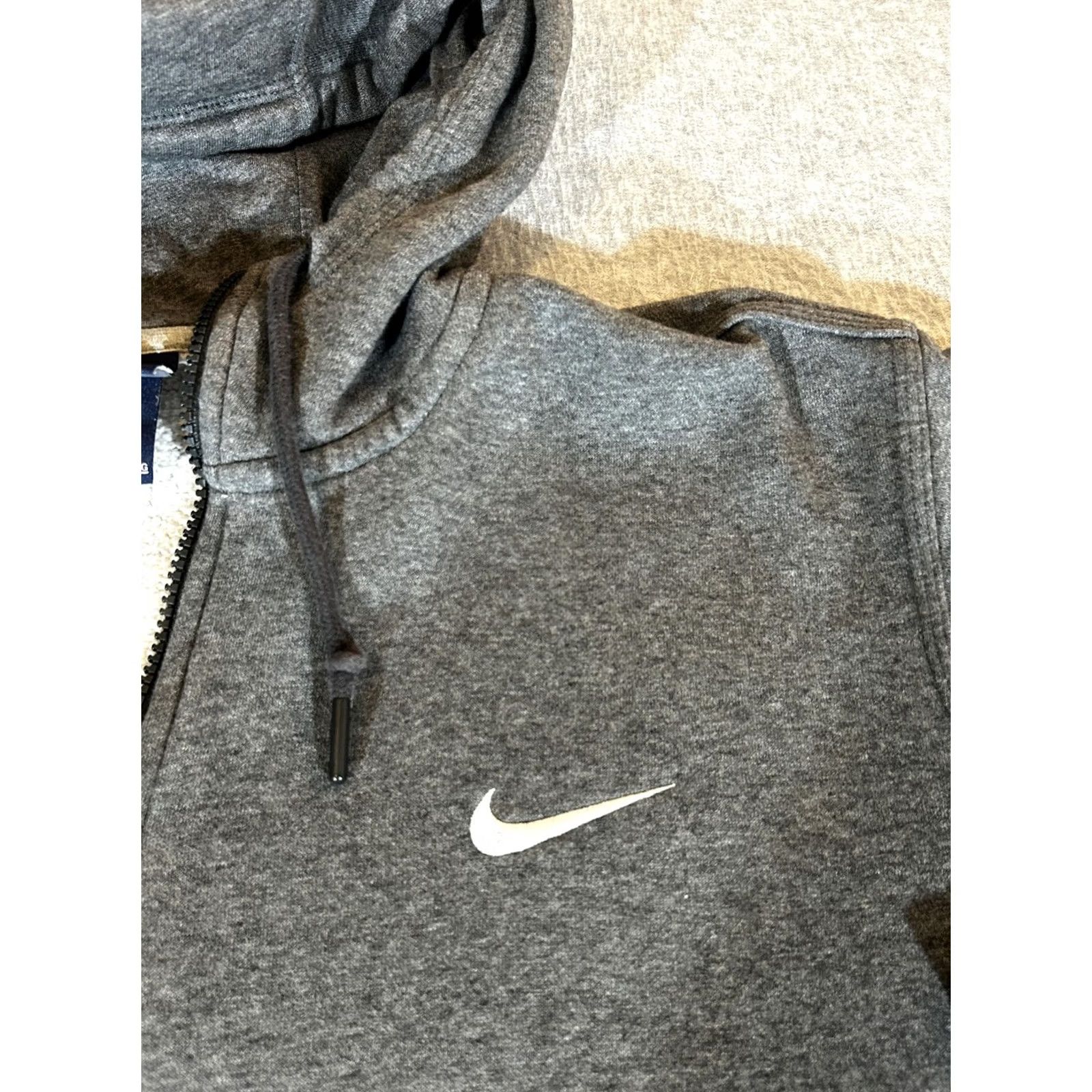 Nike Nike Jacket Mens XL Gray Full Zip Hoodie Lined Sweatshirt Sportswear Size US XL / EU 56 / 4 - 3 Thumbnail
