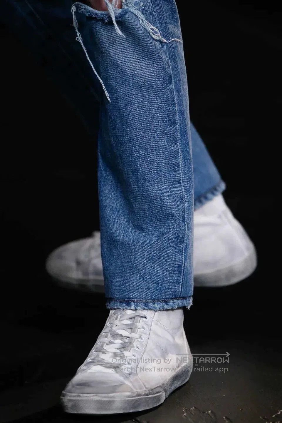 Saint Laurent Paris Blue Ripped Denim Jeans Size 28. Size US 28 / EU 44 - 3 Thumbnail