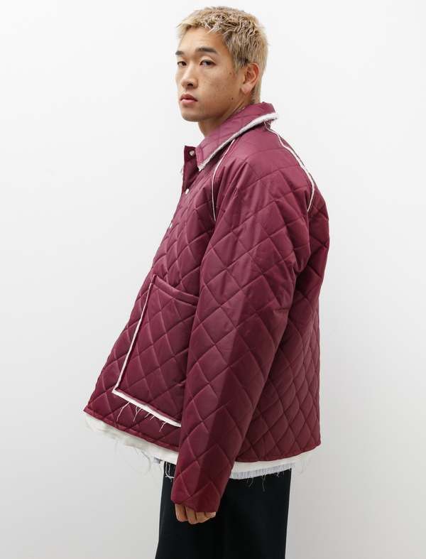 Camiel Fortgens Camiel Fortgens Burgundy Waterproof Padded Coach Jacket Size US L / EU 52-54 / 3 - 9 Thumbnail