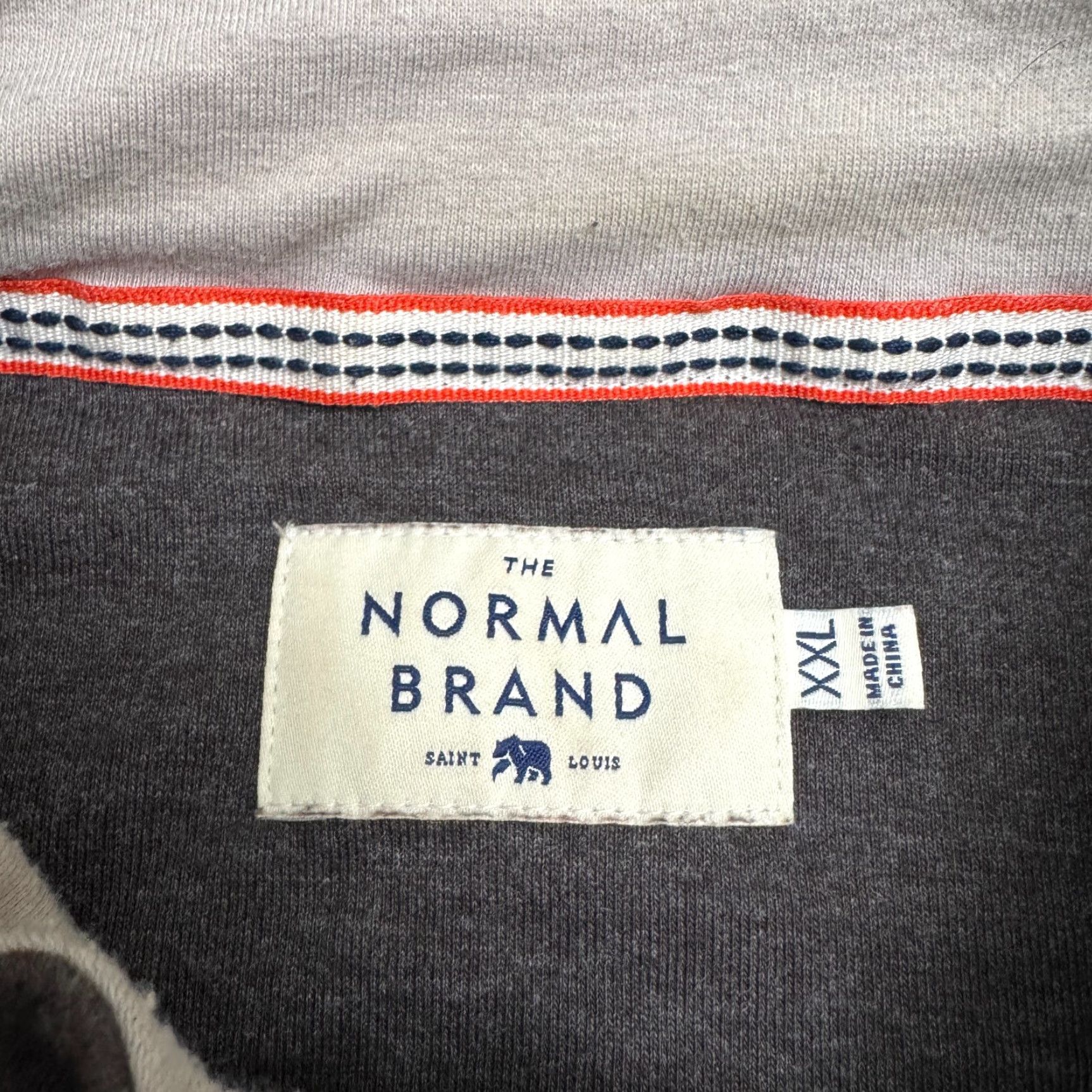 J Brand The Normal Brand 1/4 Zip Pullover Sweater Mens 2XL Dark Gray Stretch Casual Knit Long Sleeve Mock Neck Shirt Size US XXL / EU 58 / 5 - 7 Thumbnail
