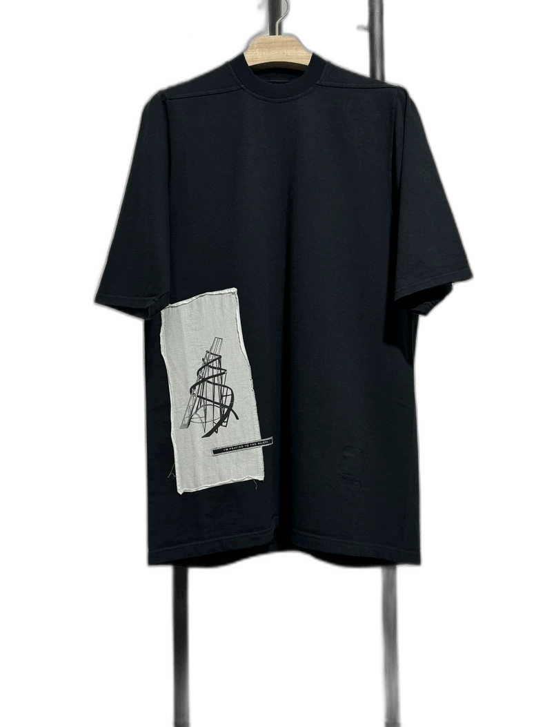 Rick Owens RICK OWENS TOMMY TEE BLACK ONE SIZE SS24 LIDO
