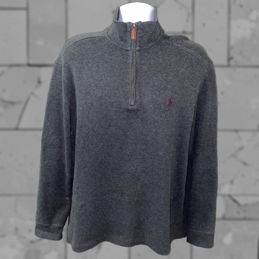 Polo Ralph Lauren Polo Ralph Lauren Mens Gray 1/2 Zip Pullover Sweater Size L Size US L / EU 52-54 / 3 - 1 Thumbnail