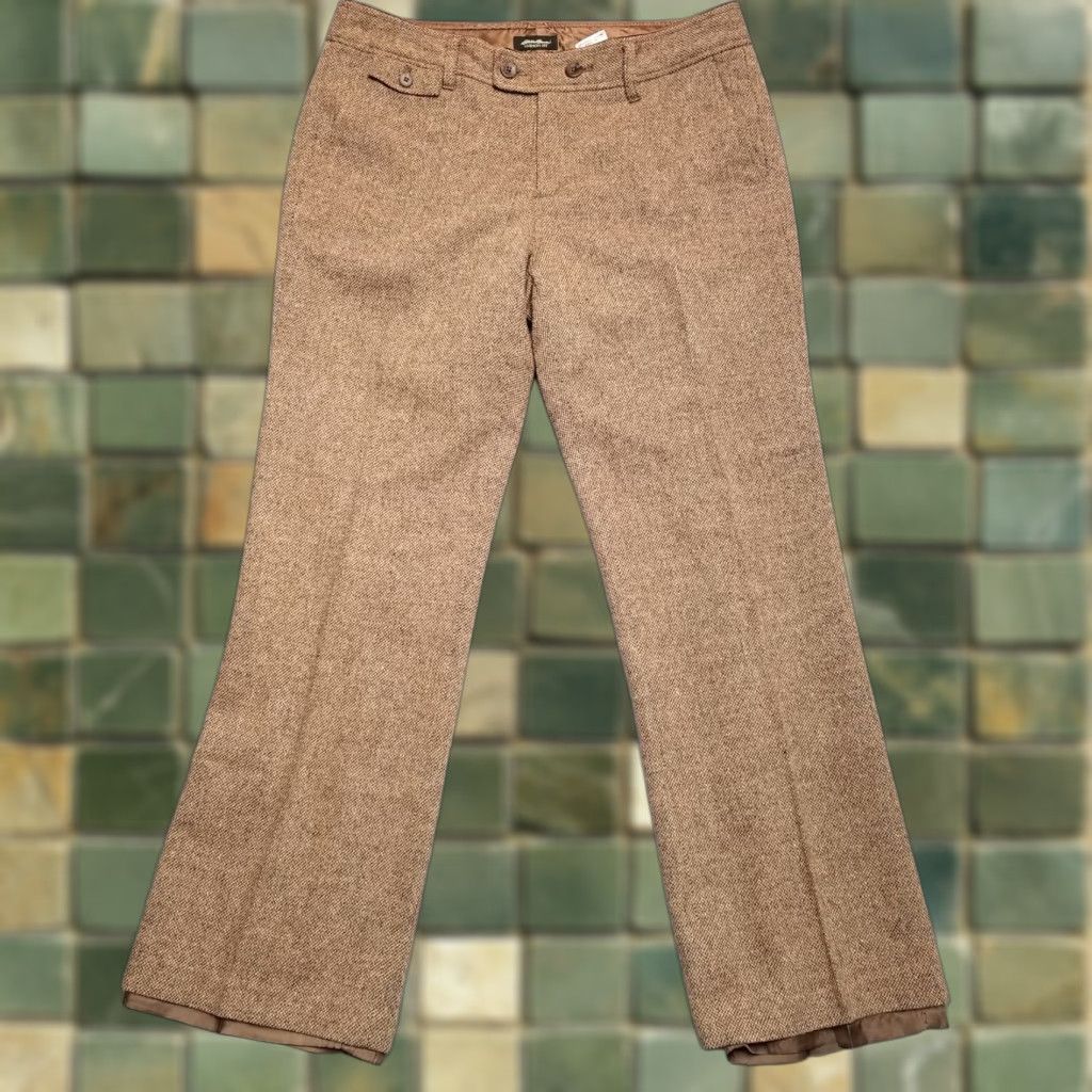 Eddie Bauer VINTAGE Eddie Bauer Pants Womens 12 Brown 89% Wool 100% Polyester Lining Vashon Fit Size 34" / US 12 / IT 48 - 1 Thumbnail