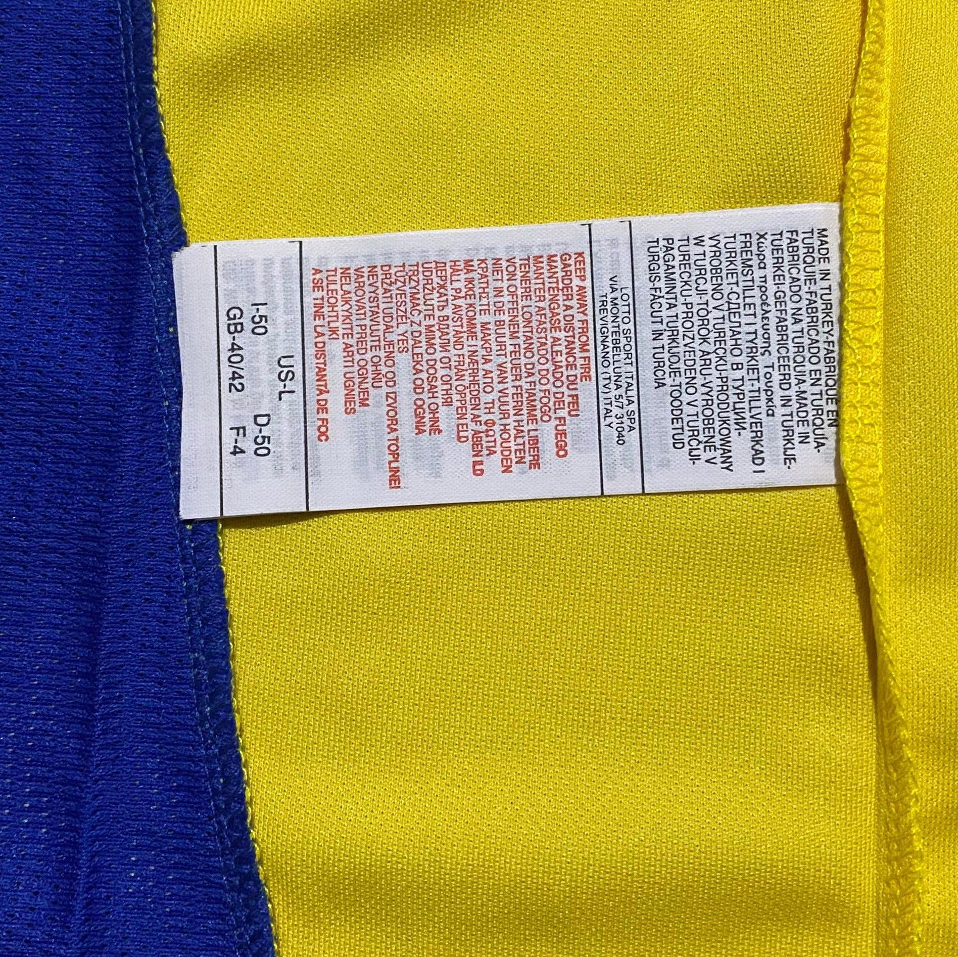 Lotto Sport Ukraine World Cup 2006 Home Jersey Andriy Shevchenko Size US L / EU 52-54 / 3 - 9 Thumbnail