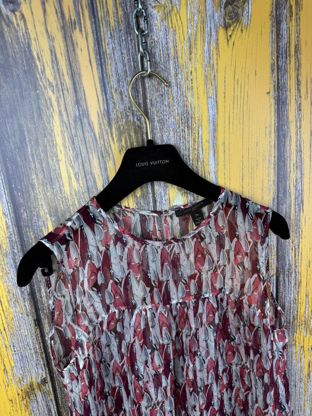 Louis Vuitton Louis Vuitton Silk Sleeveless Blouse Multicolour Size 36 FR Size XS / US 0-2 / IT 36-38 - 18 Thumbnail