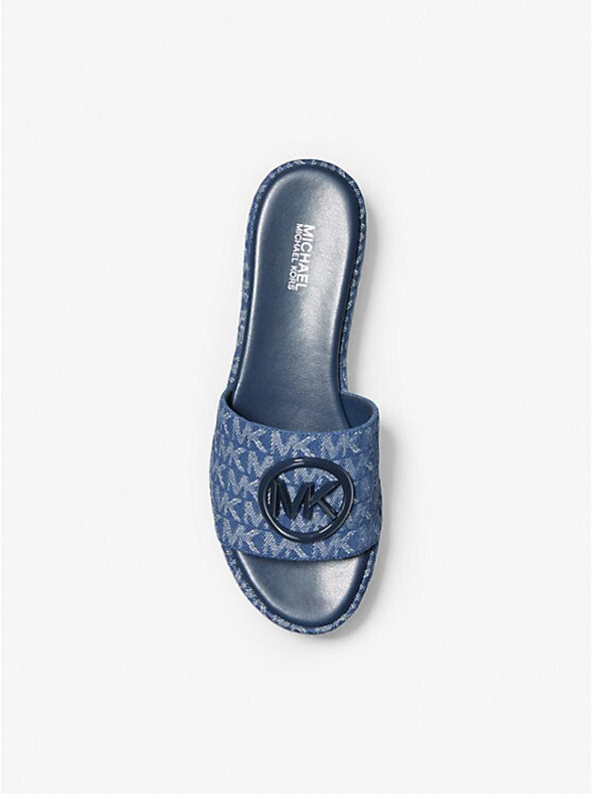 Michael Kors Women's Michael Kors Sadler Wedge Sandals Signature 7 M NEW Size US 7 / IT 37 - 4 Thumbnail
