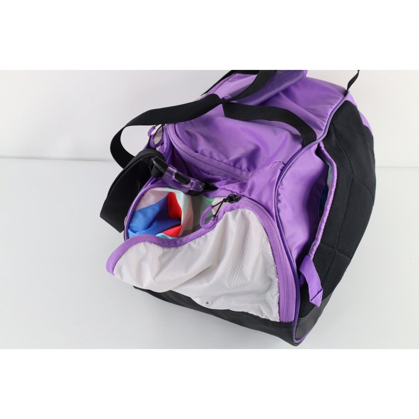Nike × Vintage Vintage Nike Big Swoosh Logo Distressed Handled Duffel Bag Size ONE SIZE - 7 Thumbnail