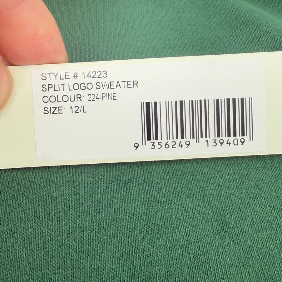 Rolla's NWT Rollas Split Logo Pine Green Pullover Sweater Sweatshirt Size L / US 10 / IT 46 - 4 Thumbnail