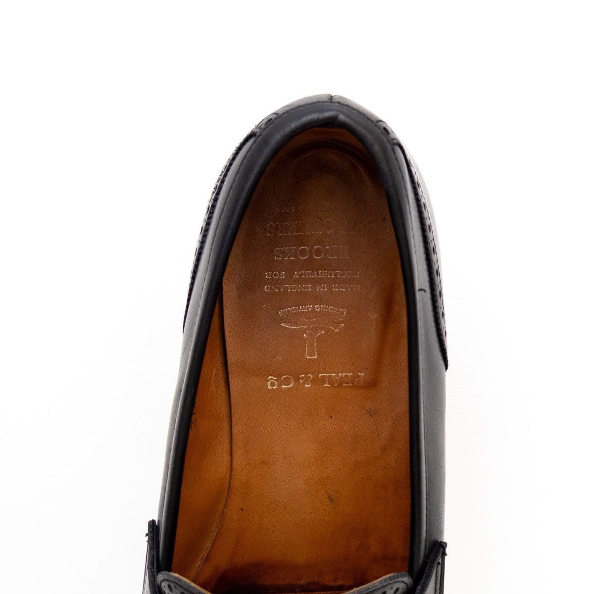 Brooks Brothers × Peal And Co Peal & Co. for Brooks Brothers Black Leather Penny Loafers Size US 9.5 / EU 42-43 - 11 Thumbnail