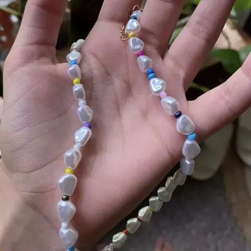 Jewelry Bohemia Pearl Rainbow Beaded Choker Necklace Size ONE SIZE - 4 Thumbnail