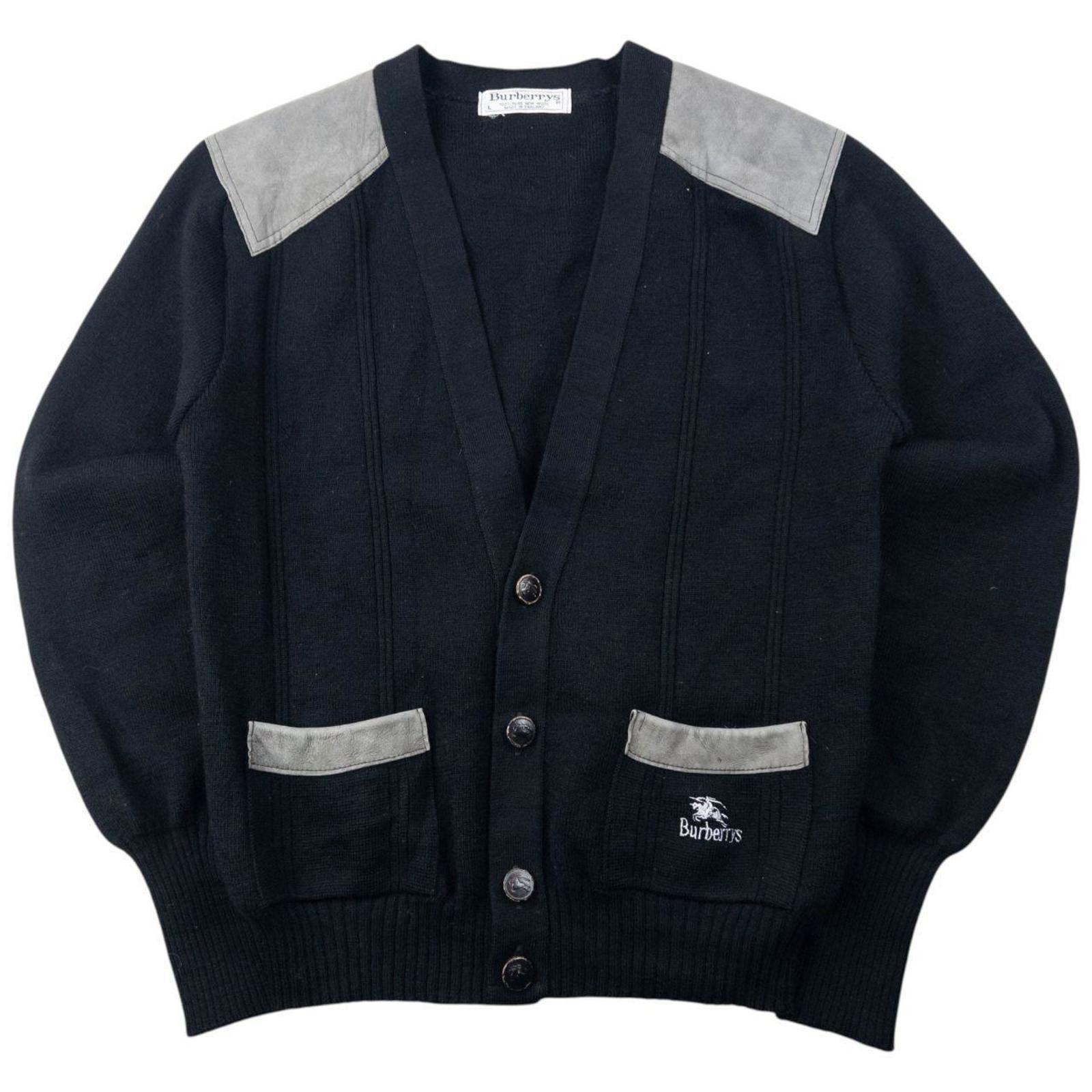 Burberry Vintage 80s Burberry Wool Cardigan Size S Size US S / EU 44-46 / 1 - 1 Thumbnail
