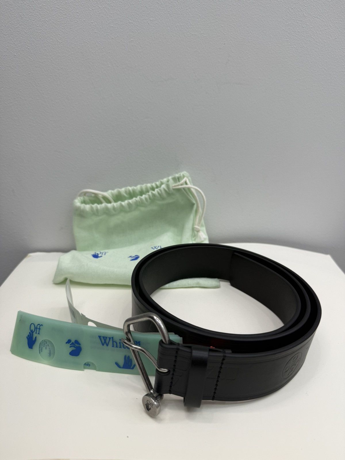 Off-White Off-White Nail Buckle Leather Belt Size 34 - 1 Thumbnail