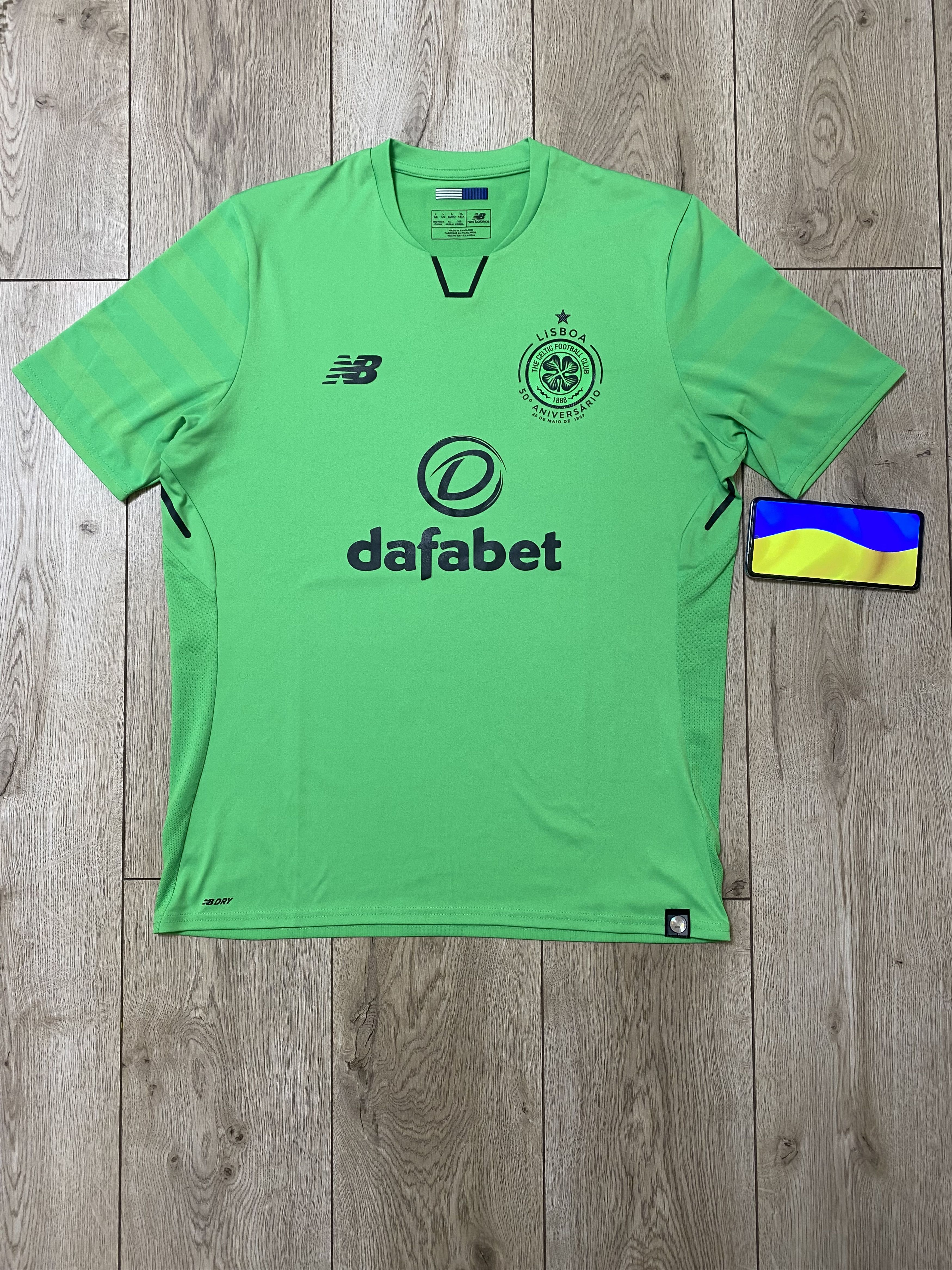 New Balance CELTIC 2017 2018 AWAY SPECIAL FOOTBALL SHIRT SOCCER JERSEY Size US L / EU 52-54 / 3 - 1 Thumbnail